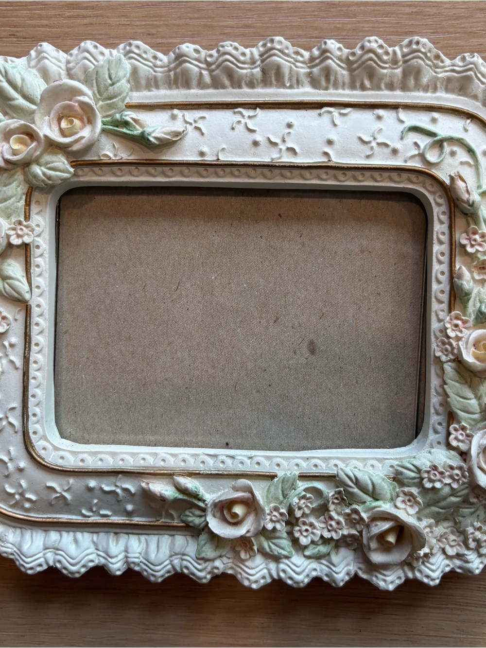 Ornate Floral Cream Photo Frame - Home Accents